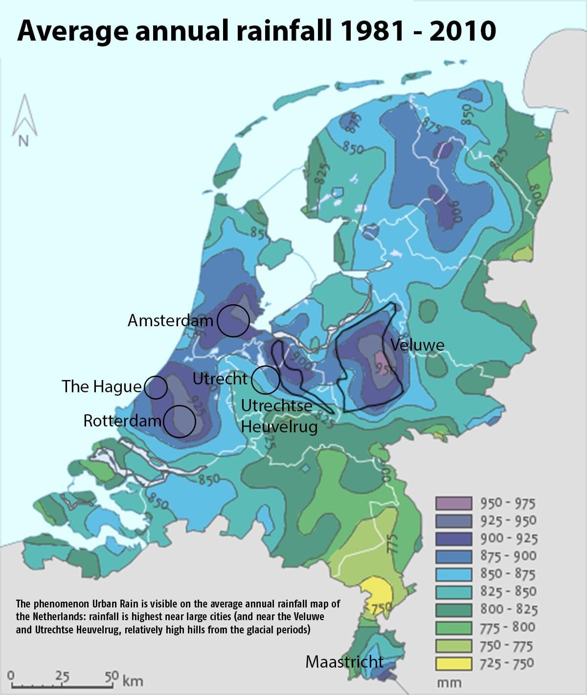 Niederlande rain Karte