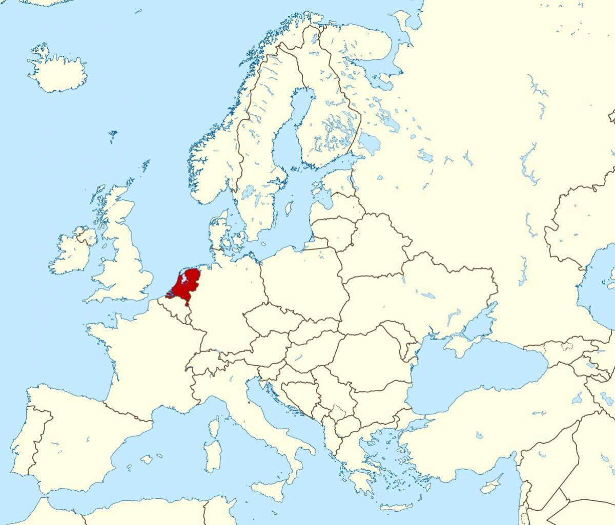 Europa-Karte Niederlande