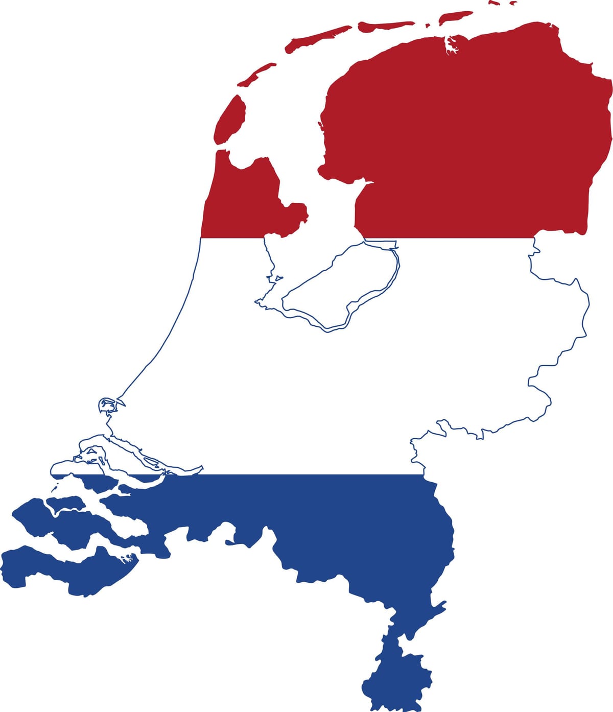 Niederlande Flagge-Karte