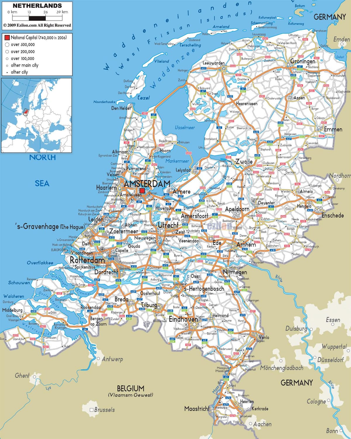 Fahrplan von Niederlande