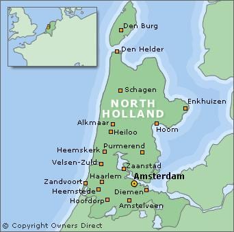 Karte von Nord-Holland
