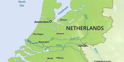 Holland Geographie Karte