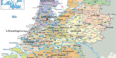Holland Niederlande-map