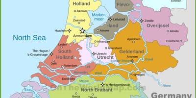 Politische Karte der Niederlande